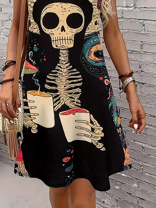 Women's Knee Length Dress Casual Dress A Line Dress Vintage