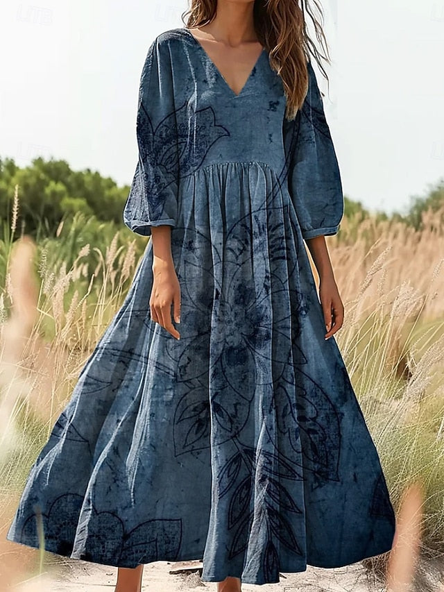 Women's Maxi Dress Sundress A Line Dress Pleated Dress