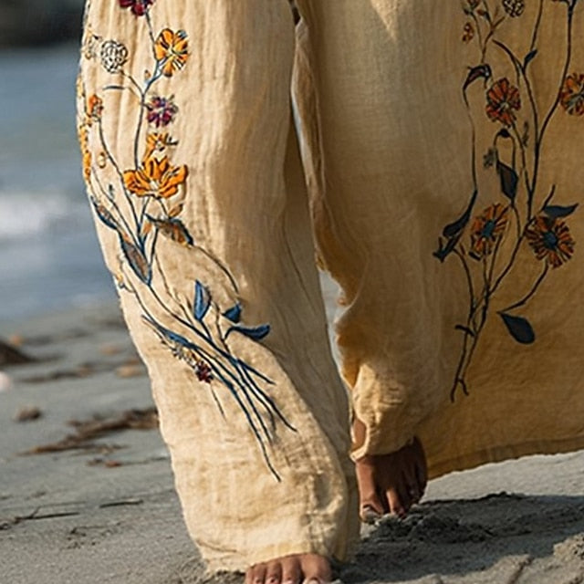 Women's Wide Leg Pants Trousers Palazzo Pants Fashion Boho