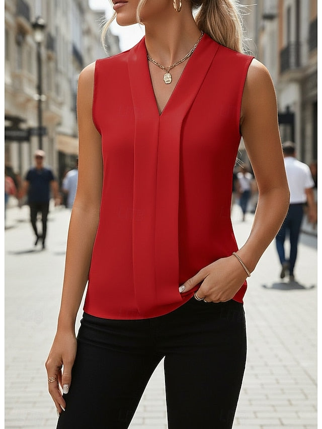 Women's Blouse Patchwork Plain Elegant Stylish Modern