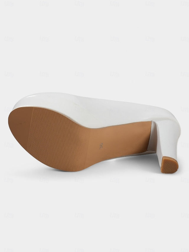 Faux Heels Women's Victorian-Style 1950s Pink Platform -