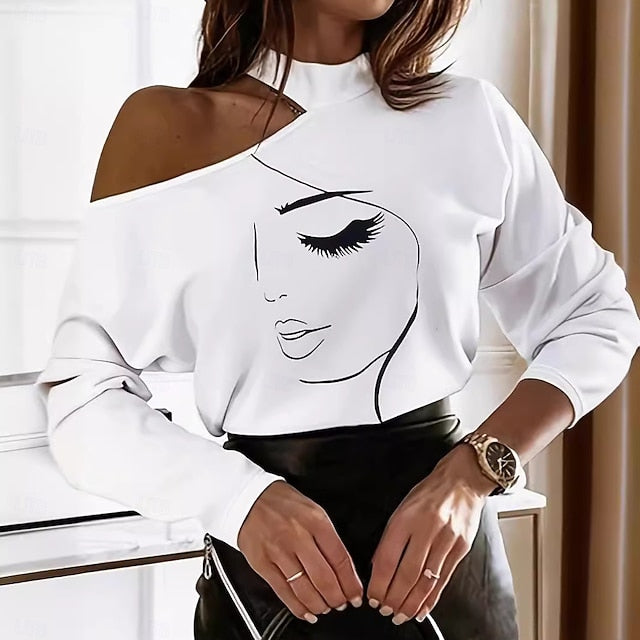 Women's Tunic Vintage Long Sleeve Asymmetrical New Year