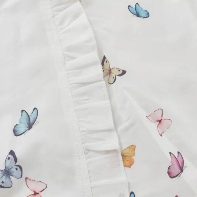 Women's Lace Shirt T Shirt Blouse Eyelet top Lace Butterfly