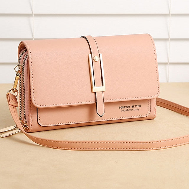 PU Crossbody Phone Bag Mobile Leather Women's Wallet
