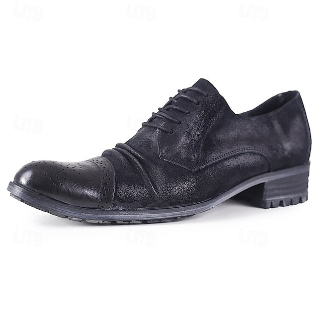 Vintage Shoes Genuine Brogue Oxford Leather Men's