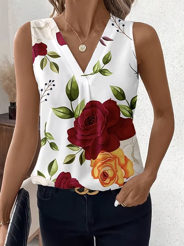 Women's Tank Top Floral Graphic Elegant Vintage Tropical
