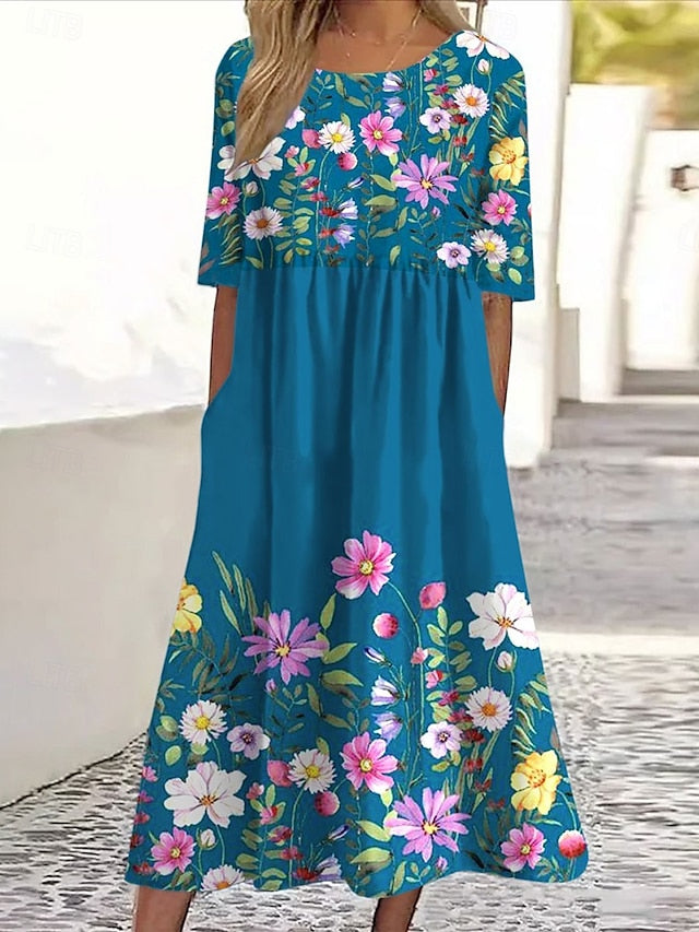 Women's Midi Dress A Line Dress Summer Dress Vacation