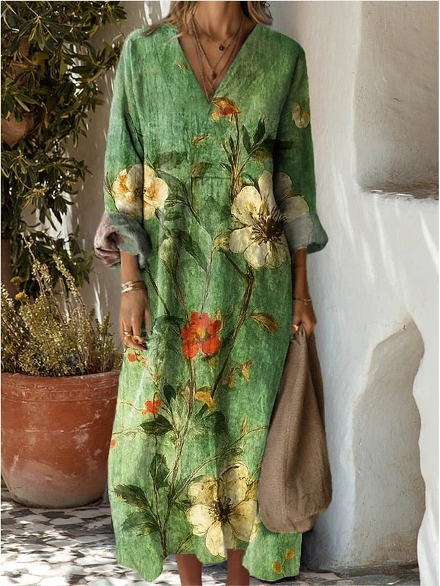 Women's Midi Dress Sundress A Line Dress Vacation Casual