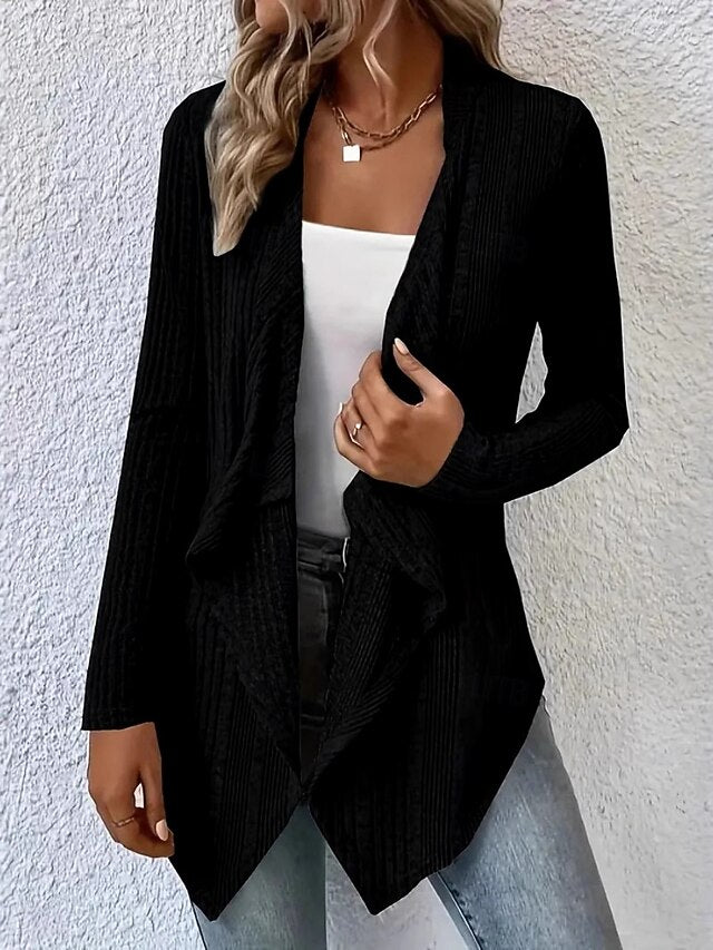 Women's Blouse Plain Stylish Classic Modern Long Sleeve