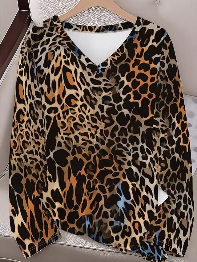 Women's T Shirt Print Graphic Leopard Vintage Fashion