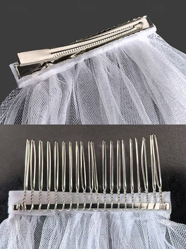 Elegant – Soft Veil Two-Layer Classic with Bridal Tulle