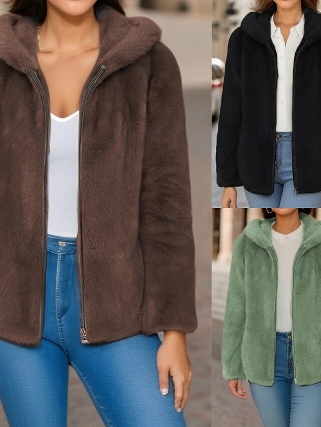 Zipper Jacket Casual Women's Comfortable Pocket Warm