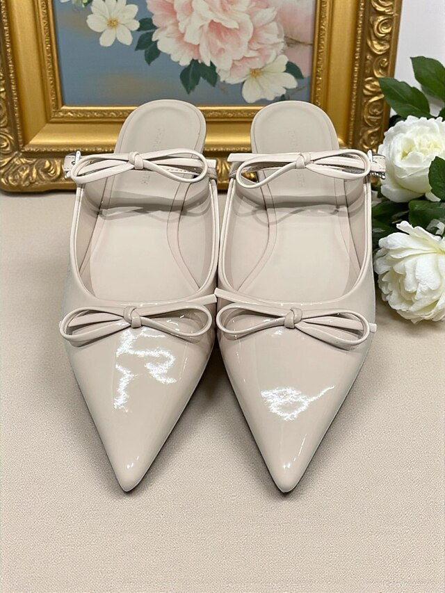 with Pointed Women's Rhinestone Flats Toe Black