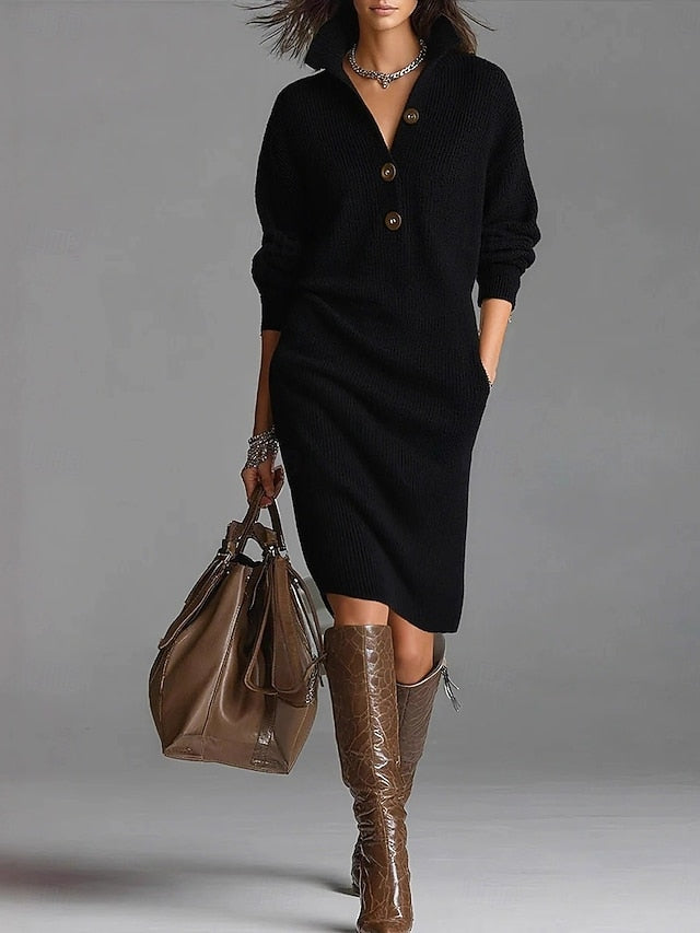 Women's Midi Dress Sweater Dress Sheath Dress Shift Dress