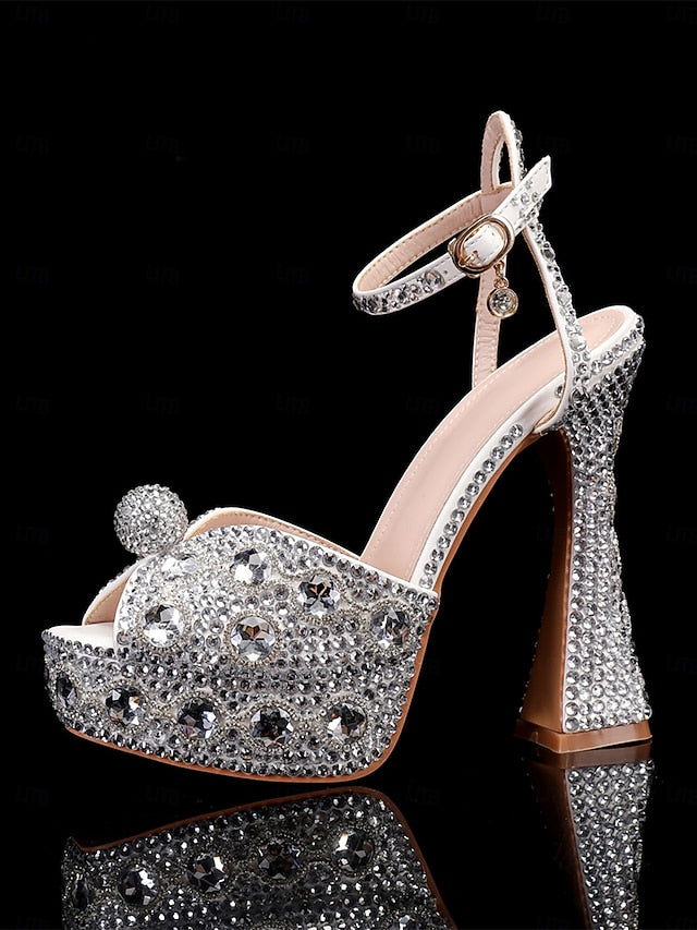 Women's Platform Crystal-Embellished with Sandals Glamorous