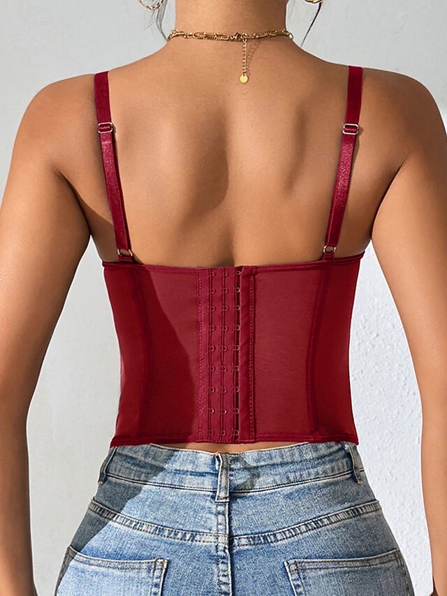 Women's Blouse Camisole Tank Top Lace Plain Stylish Sexy