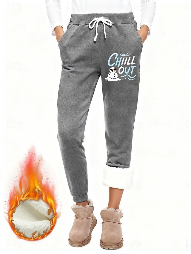 Women's Sweatpants Fleece Pants Slacks Fashion Basic Casual