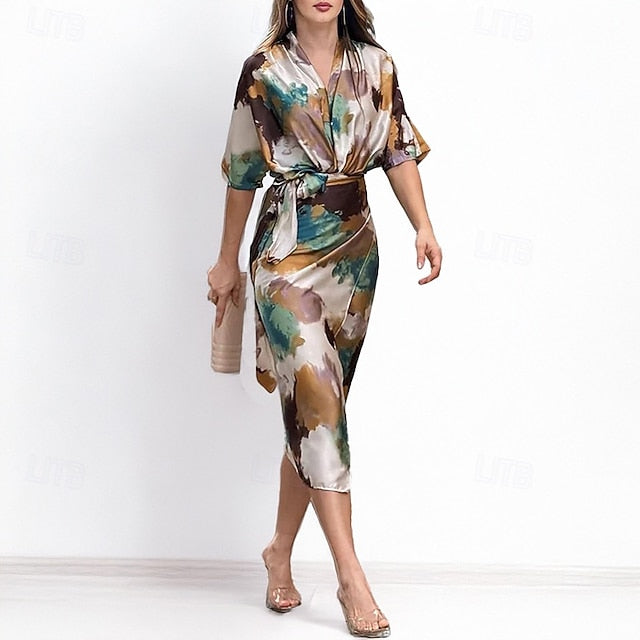 Women's Midi Dress Casual Dress Sheath Dress Fashion Modern