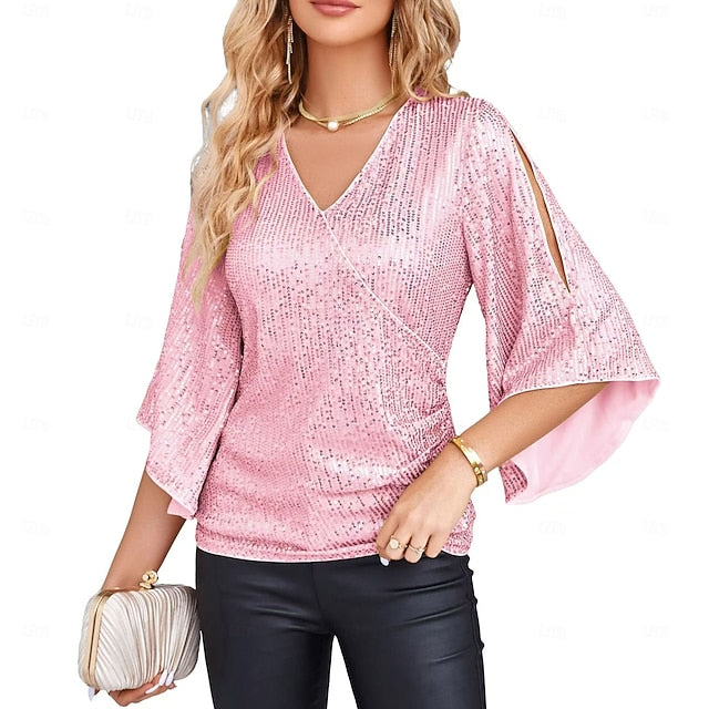 Retro Vintage Roaring 20s 1920s Shirt The Great Gatsby Sequins