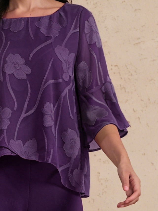 Women's Lace Shirt Blouse Dressy Tops Chiffon Tops