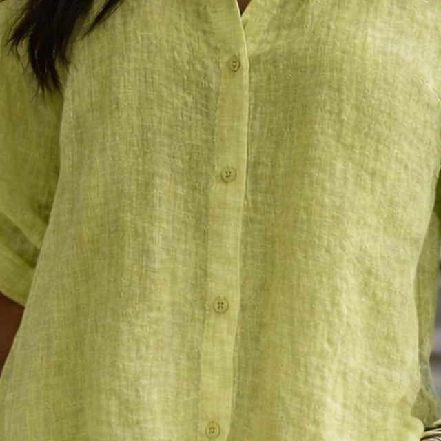 Women's Cotton Linen Shirt Summer Shirt Beach Shirt Button
