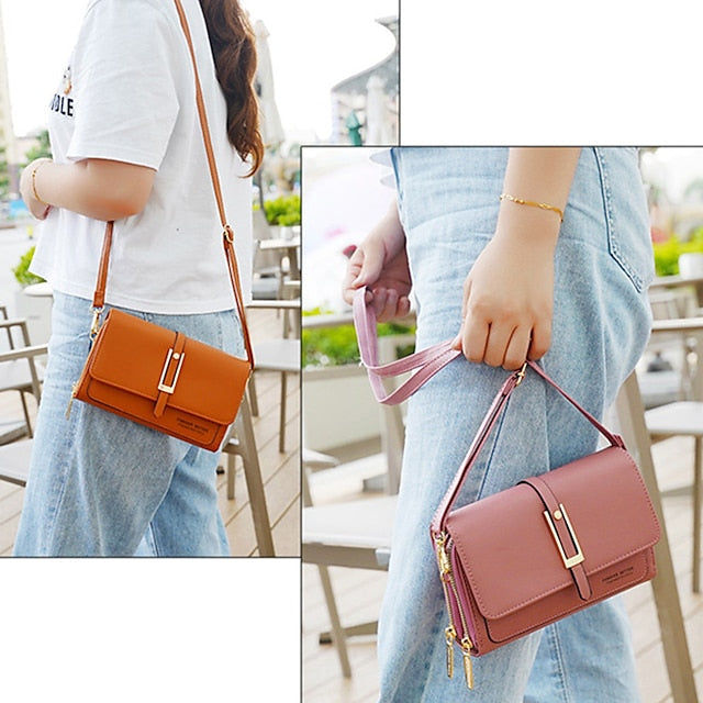 PU Crossbody Phone Bag Mobile Leather Women's Wallet