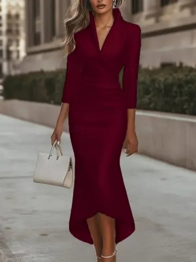 Women's Midi Dress Sheath Dress Trumpet Mermaid Dress