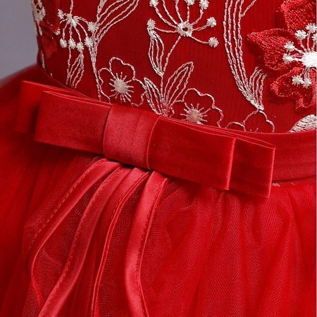 Sleeveless Dress Girl Flower Girls' Sequin Kids