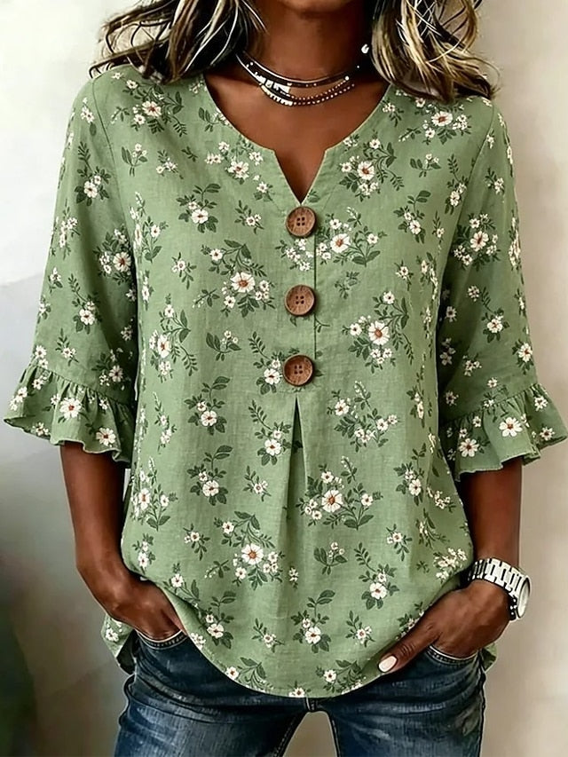 Mardi Gras Women's Shirt Floral Graphic Vintage Stylish
