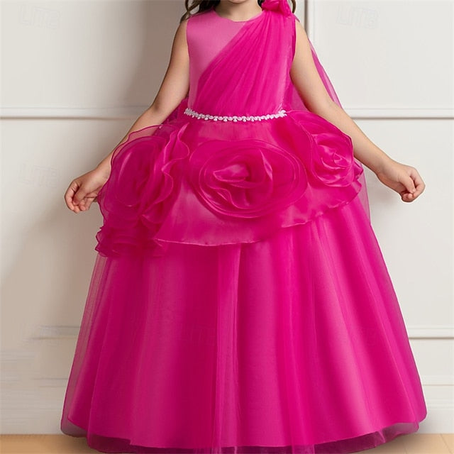 Cosplay Dress Color Party Solid Girls' Kids
