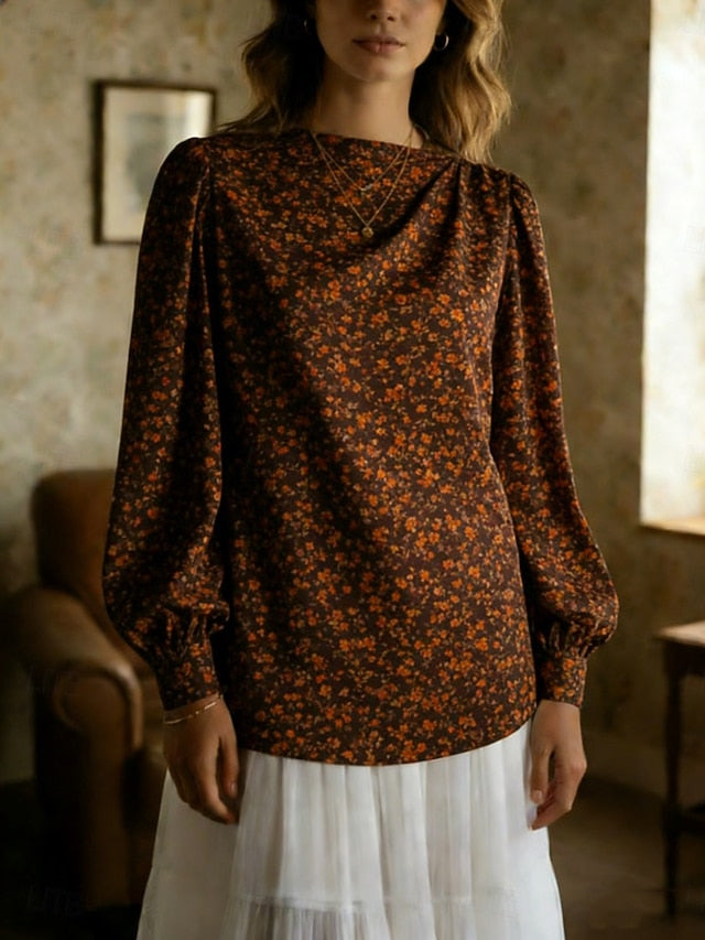 Women's Shirt Casual Shirt Blouse Print Floral Graphic