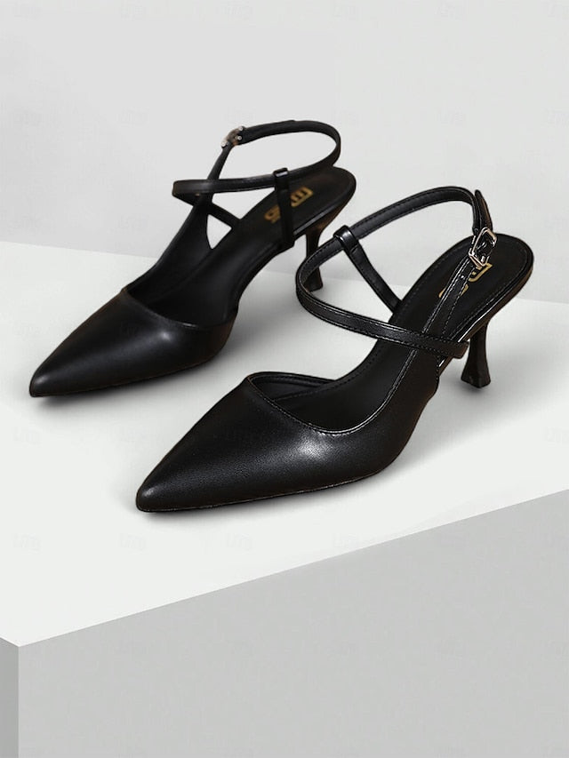 Women's Pumps Slingback Elegant Heel Nude – Kitten