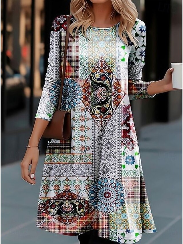 Women's Midi Dress Sheath Dress T Shirt Dress Tee Dress A