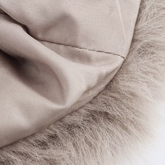 Buttons Fur Faux Coat Pocket Women's Warm Comfortable