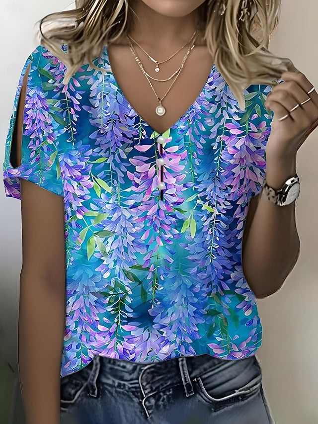 Women's T Shirt Print Floral Graphic Vintage Stylish Modern