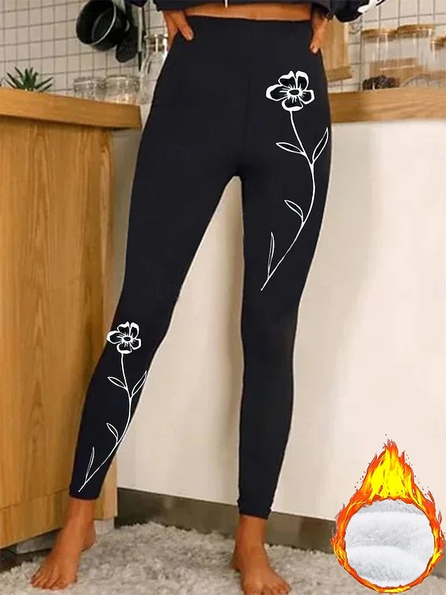 Women's Fleece Pants Leggings Vacation Vintage Ethnic Style