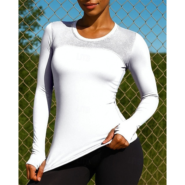 Women's Running T-Shirt Running Top Sports Top Long Sleeve