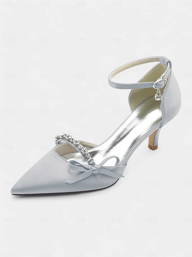 Wedding Heel Shoes Women Kitten – for Elegant Pointed-Toe