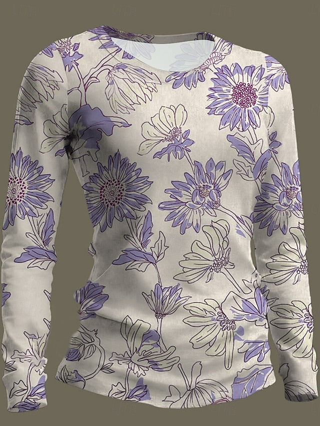 Women's T Shirt Print Floral Graphic Fashion Classic Casual
