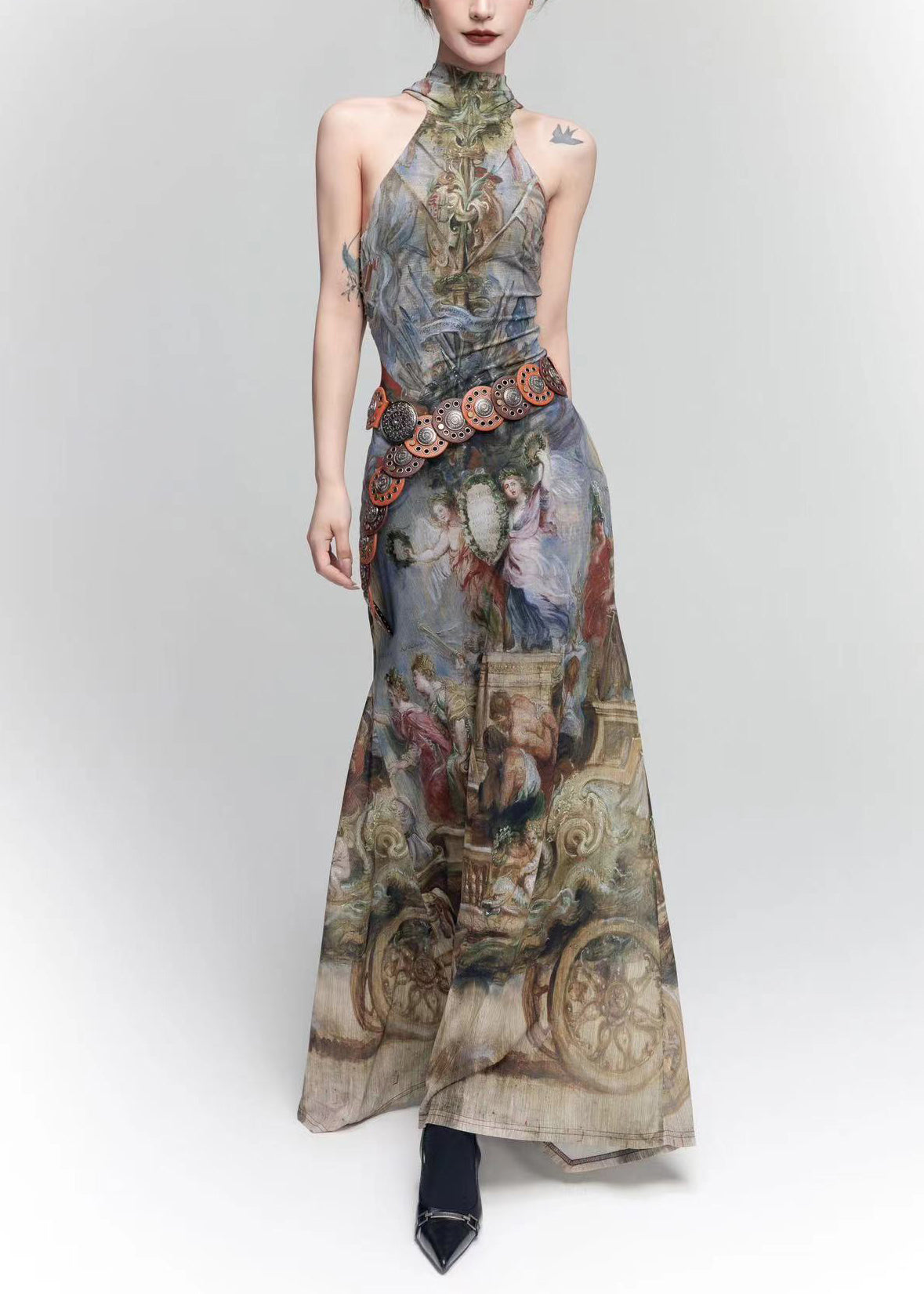 Original Shoulder Photo Long Color French Cold Dress Design Tulle