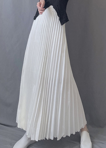 Elastic A Line Chocolate Waist Skirts Wrinkled Art Spring