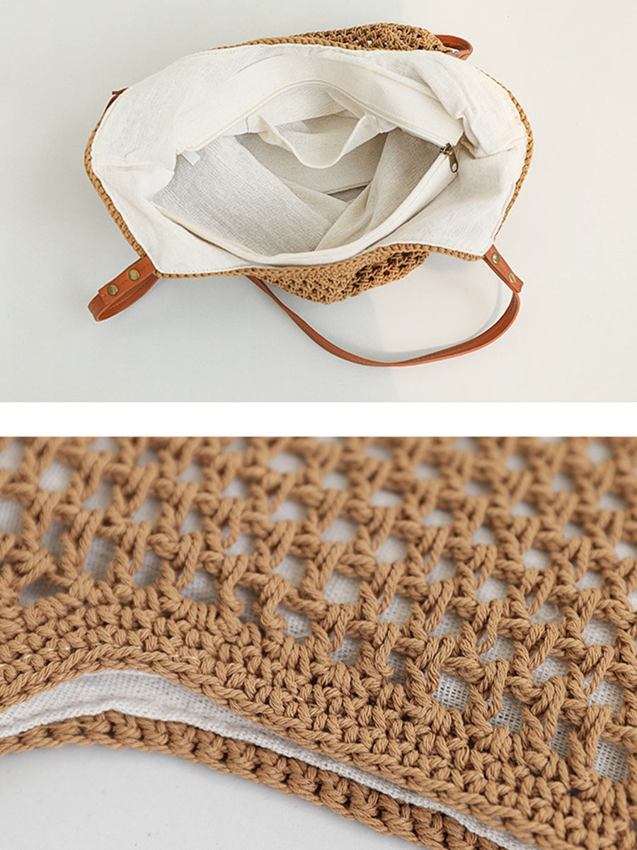 Summer Vintage Knitted Large Capacity Shoulder Bag RR1007