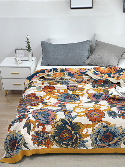 Sofa Flower 100%Cotton Blanket Bedcover