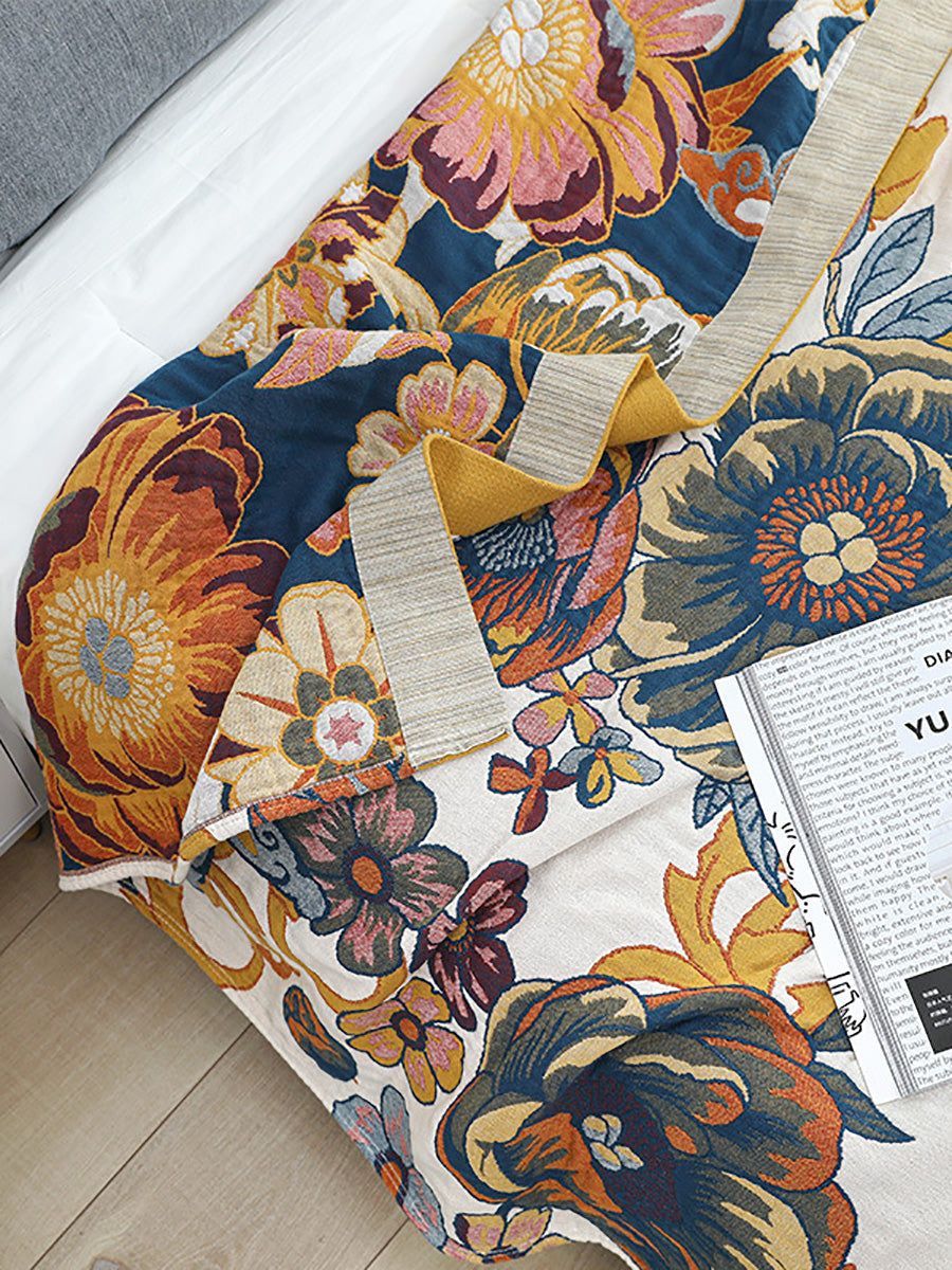 Sofa Flower 100%Cotton Blanket Bedcover