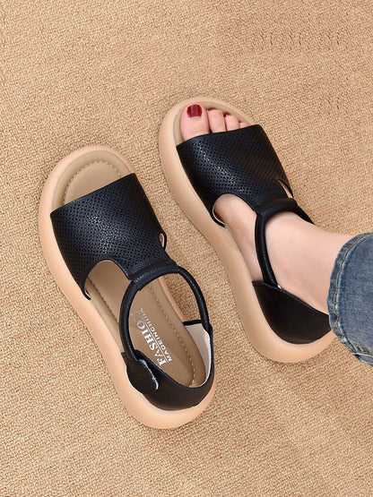 Summer Sandals Casual Leather Women Platfrom