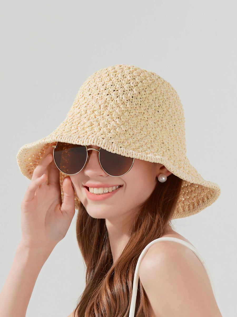 Hat Women Casual Weave Straw Sunproof