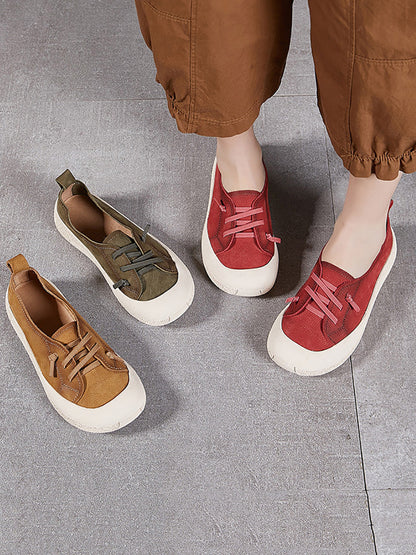 Casual Genuine Leather Flat Women Summer Shoes