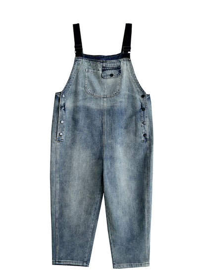 Denim Women Jumpsuits Loose Color Summer Casual Pure