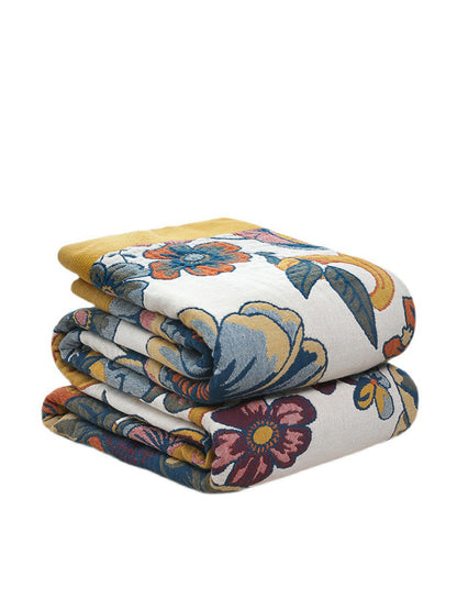 Sofa Flower 100%Cotton Blanket Bedcover