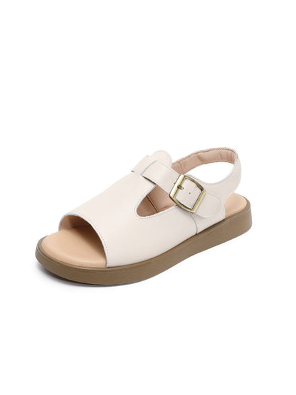 Women Soft Toe Leather Sandals Summer Open
